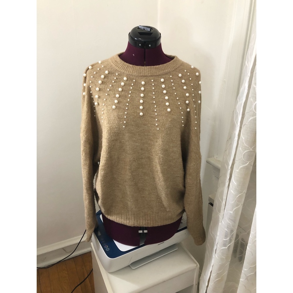 Bead accent sweater